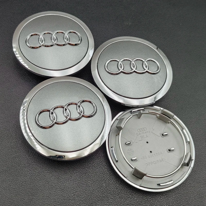 Tampas de Centro de Roda de Carro para Audi 4 Peças