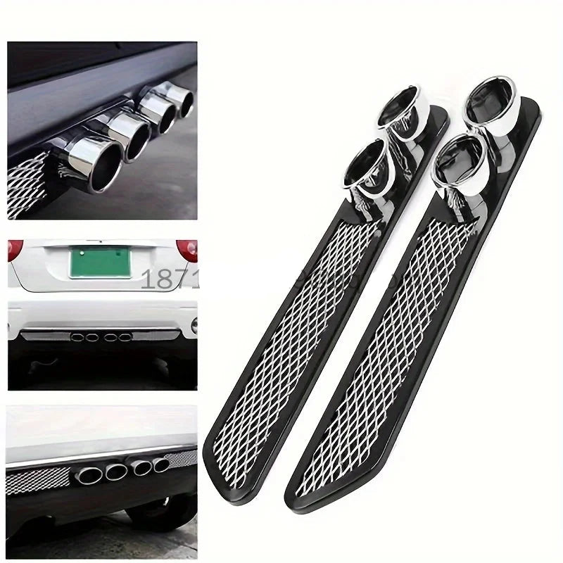 Escapamento Decorativo para Carro com 4 Bocas.