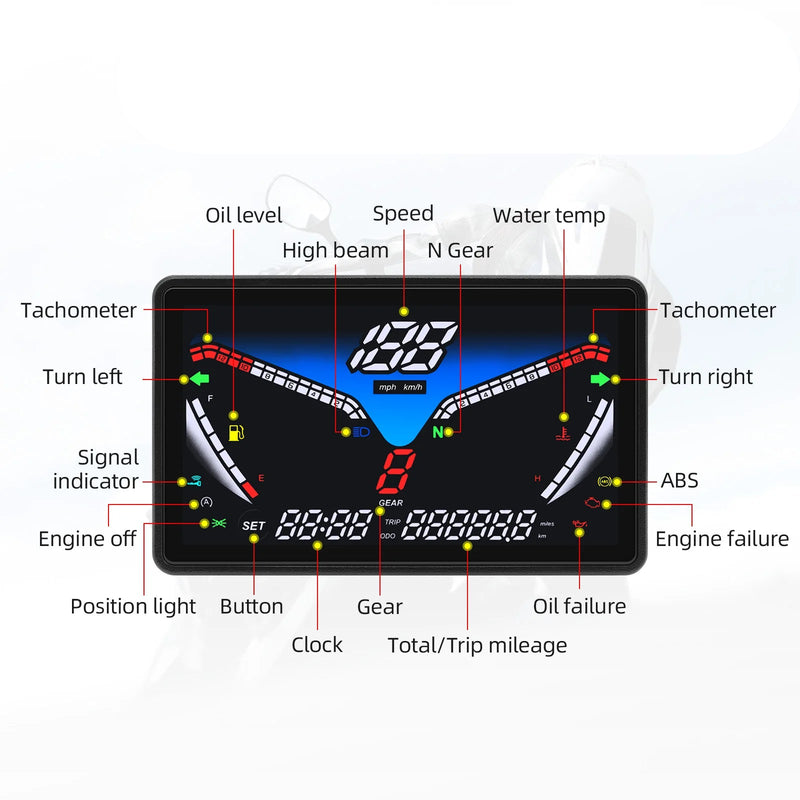 Velocimetro Painel Digital Universal GPS Multifuncional