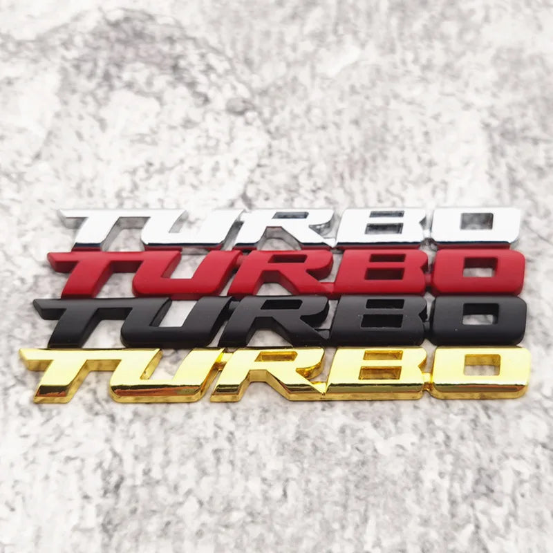 Emblema 3D Adesivo Turbo automotivo