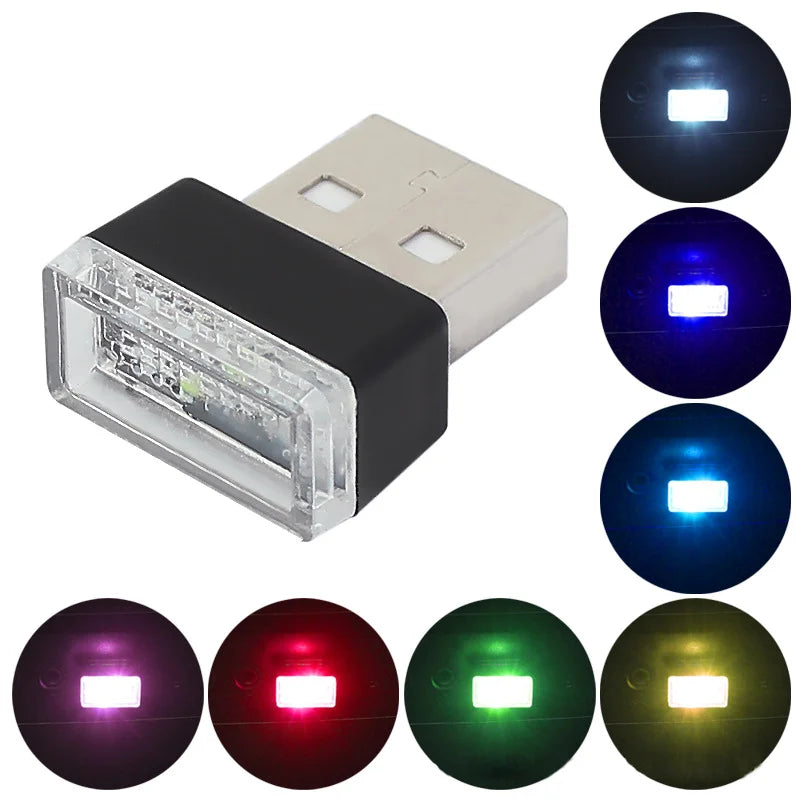 Mini USB LED Decoração Lâmpada Interior Do Carro