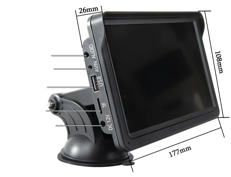 Multimídia Video Player 7 polegadas radio CarPlay USB AUX para câmera de Ré