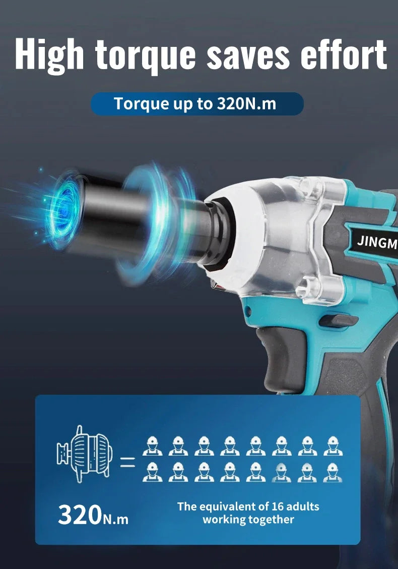 Chave de impacto elétrica sem fio bateria de 21 V