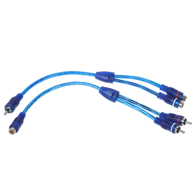 Cabo adaptador de áudio MP3 RCA Y divisor de carro