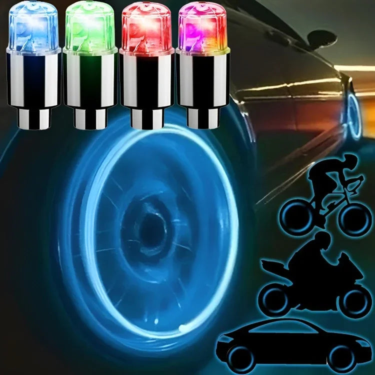 Tampa de Válvula com Luzes Neon Piscante - Carros e Motos