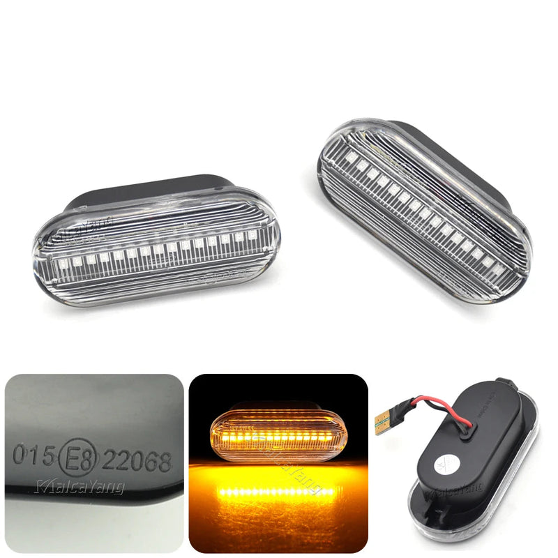 Lampadas Pisca de Led Laterais sequencial Bora Golf Passat Polo Ibiza 2 Peças Dinâmico