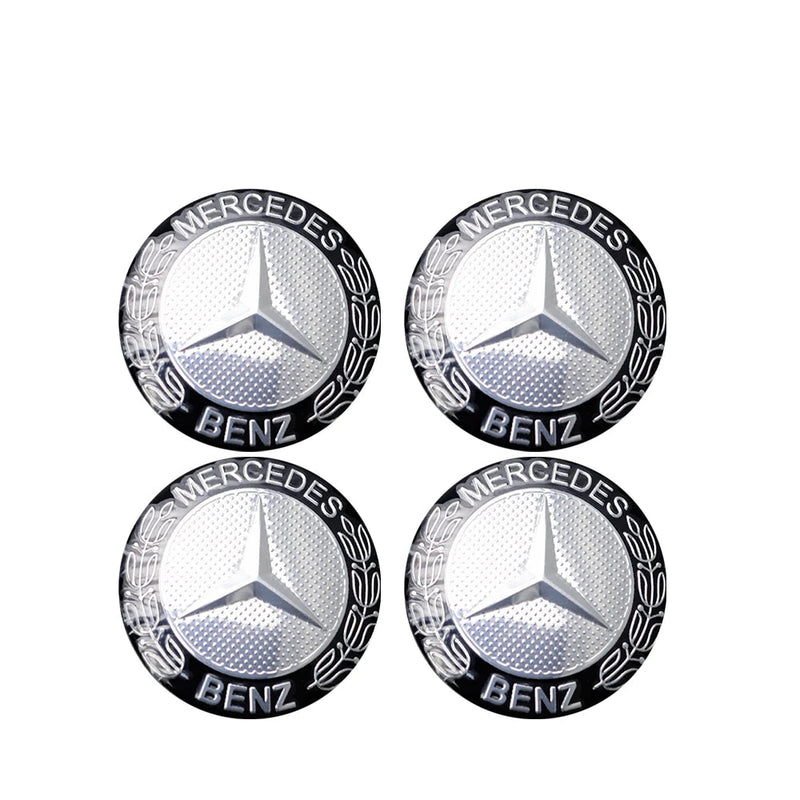 Adesivo Tampas de Cubo de Roda para Mercedes Benz 4 peças 56mm