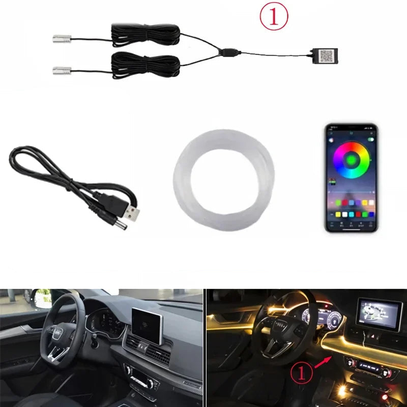 Luzes de Fio Led flexíveis com Controle de Aplicativo Neon