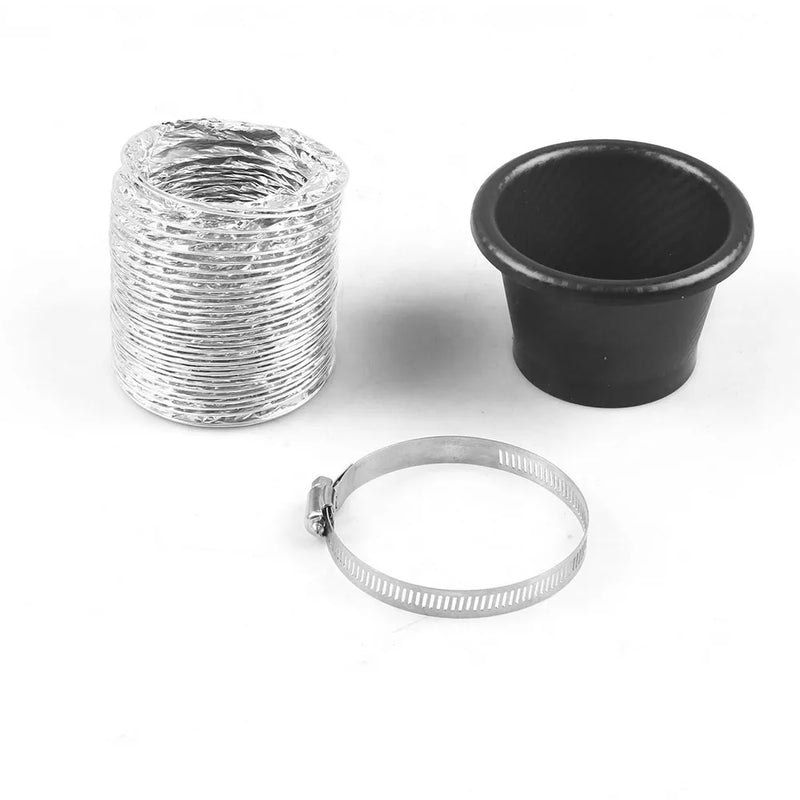 Kit Tubo de Ar Funil de Fibra de Carbono  Air Intake Pipe Inlet