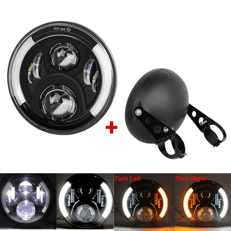 Farol universal Redondo em LED de 7 Polegadas