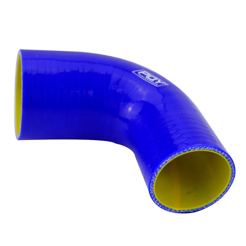 Mangueira de Silicone Cotovelo Redutor  Turbo entrada preto azul 2"-2.5" 51mm-63mm 90 graus