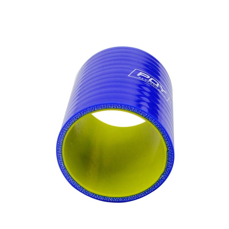 Mangueira de acoplamento de tubo de admissão de turbo intercooler de silicone reto azul e amarelo de 2" 51 mm