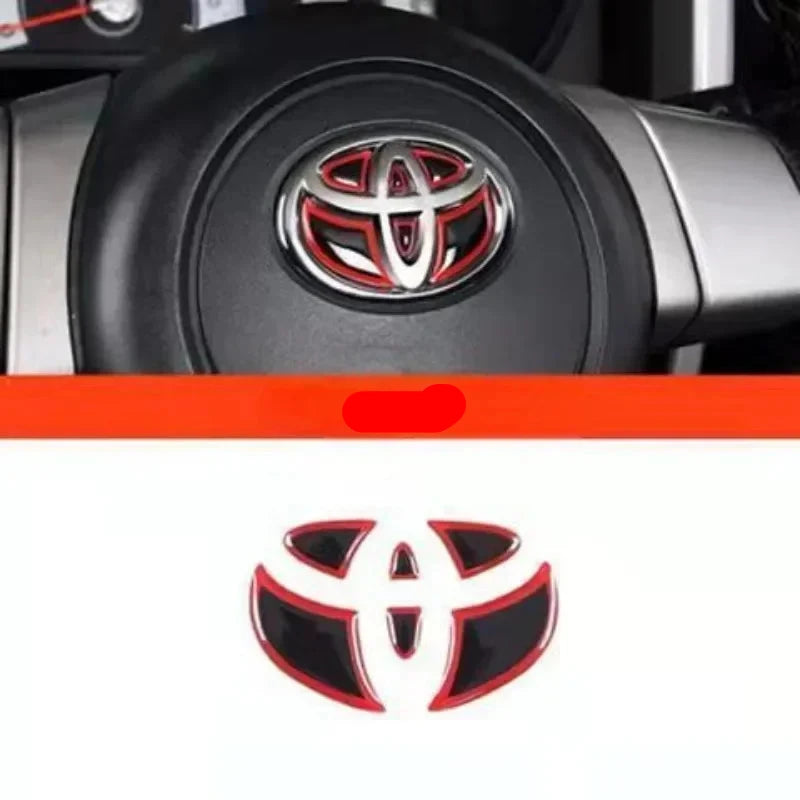 Adesivo Interno de Volante de Carro com acabamento em Fibra de Carbono para Toyota