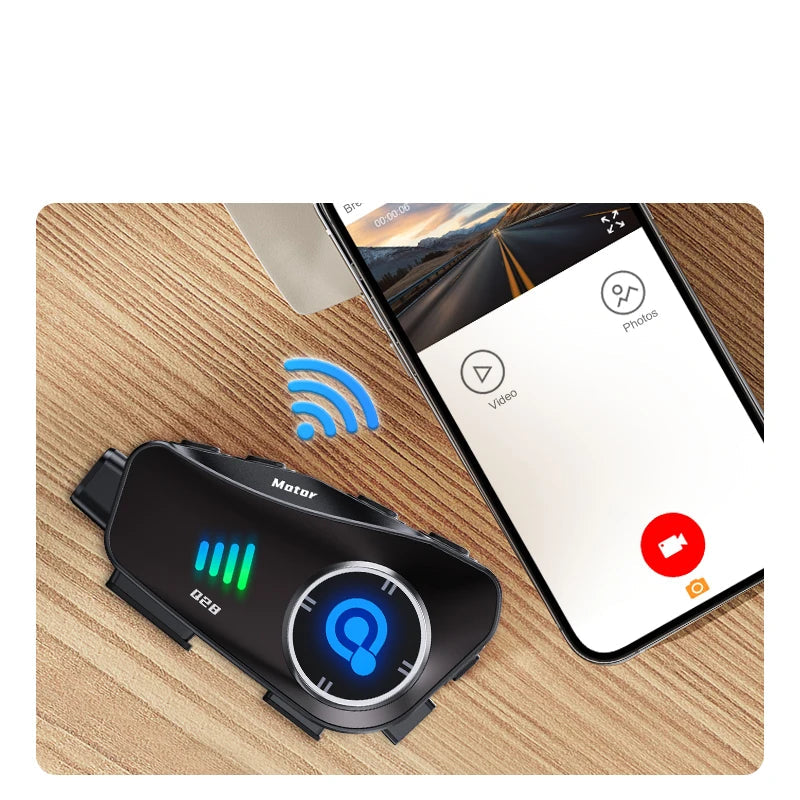 Gravador de capacete com Bluetooth e Wifi á Prova D´Água