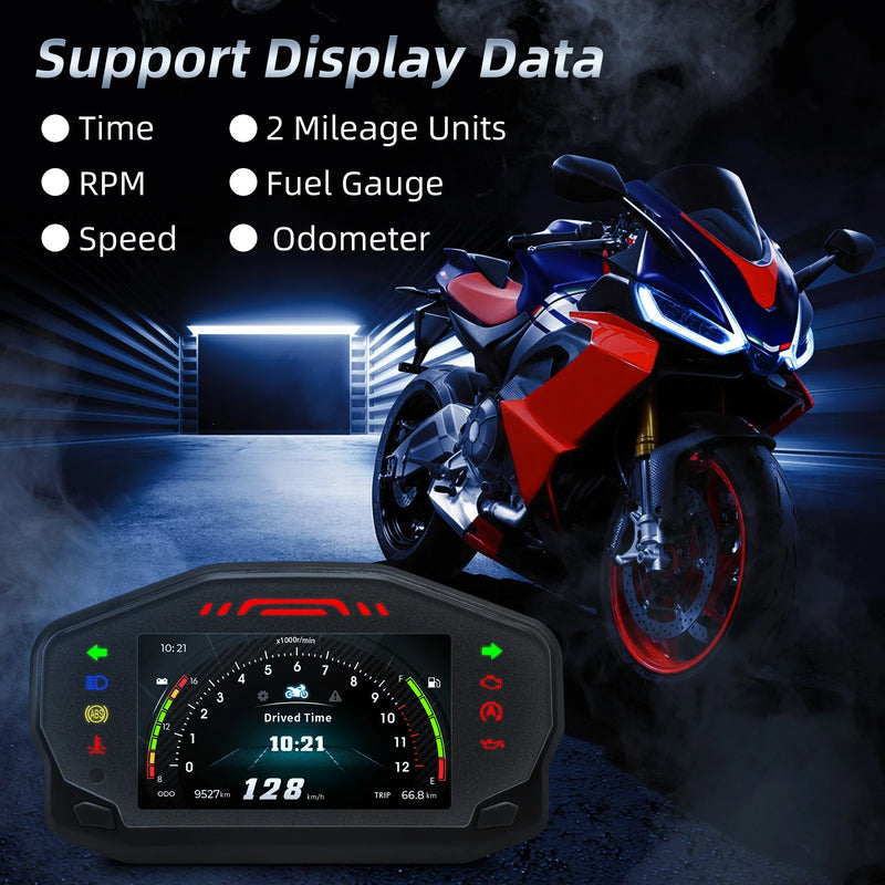 Velocímetro Display Led Universal Motocicleta