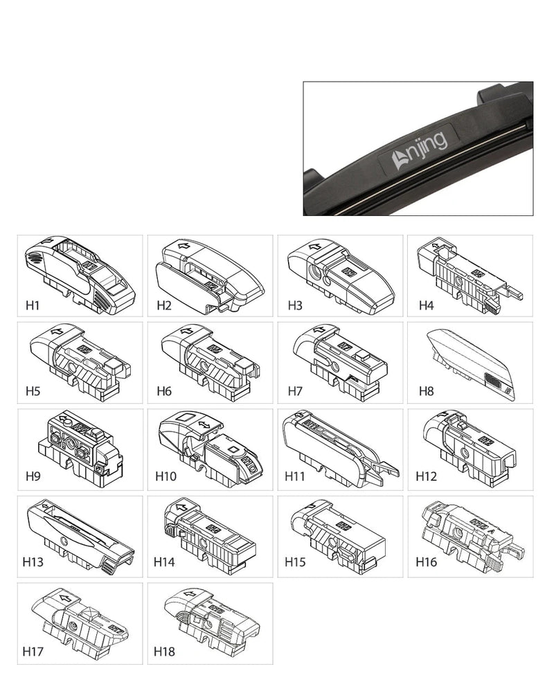 Palheta de limpador de para-brisa colorida para BMW e Outros