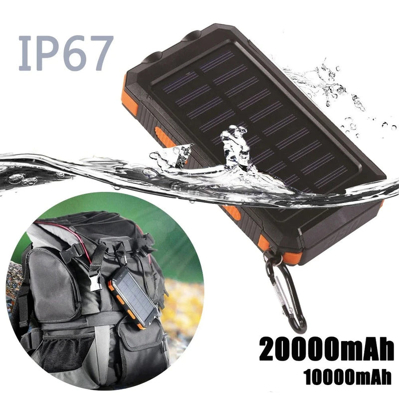 Carregador solar à prova d'água 10000mAh