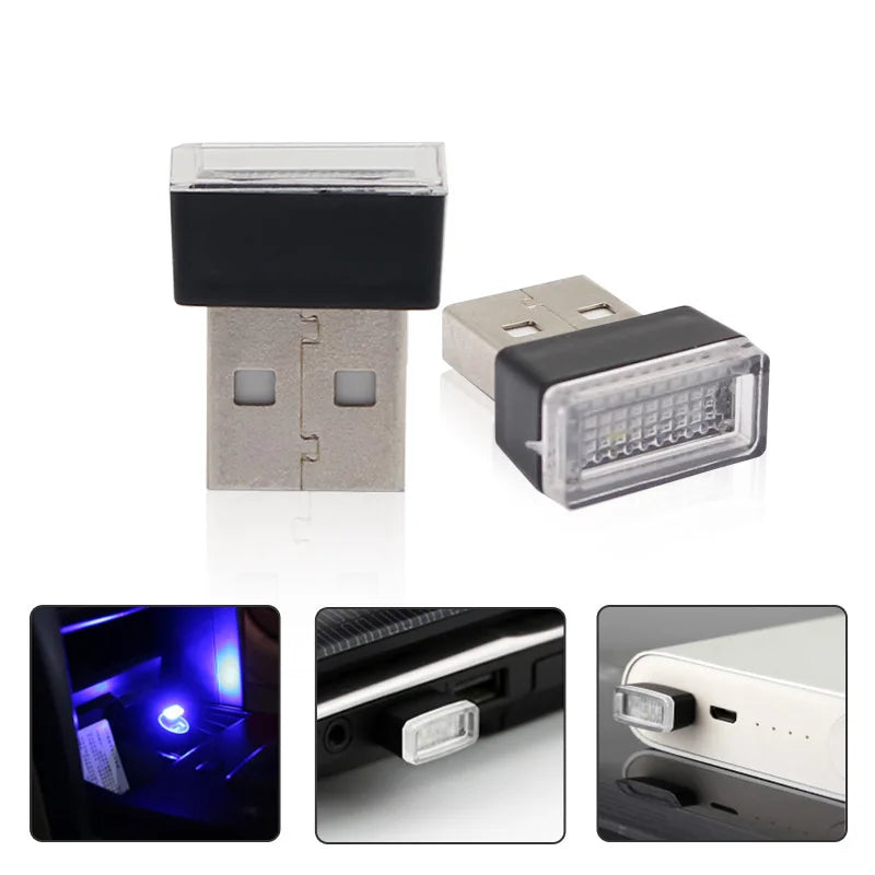 Mini USB LED Decoração Lâmpada Interior Do Carro