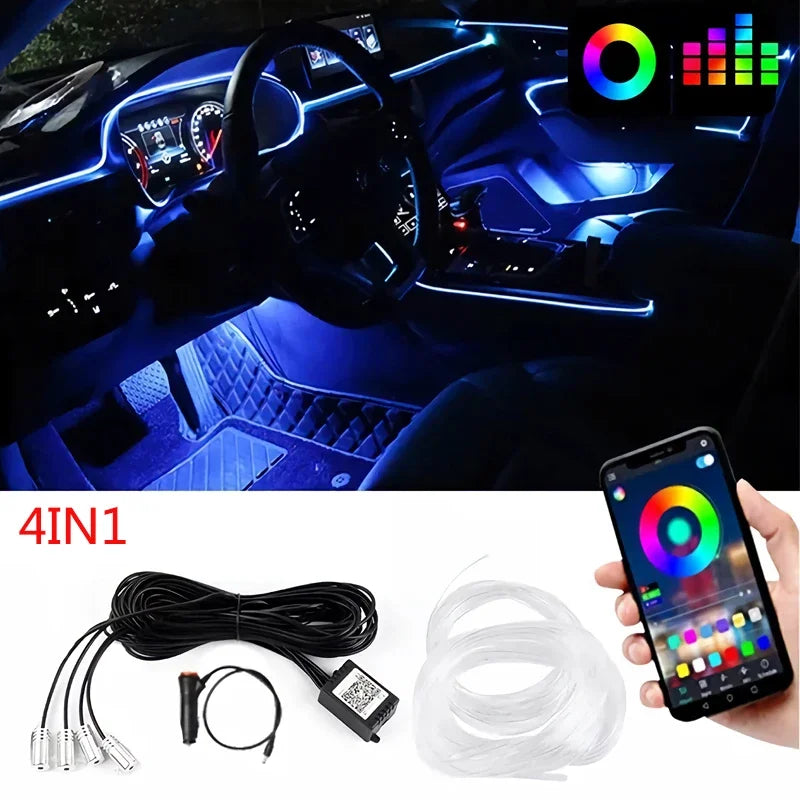Luzes de Fio Led flexíveis com Controle de Aplicativo Neon