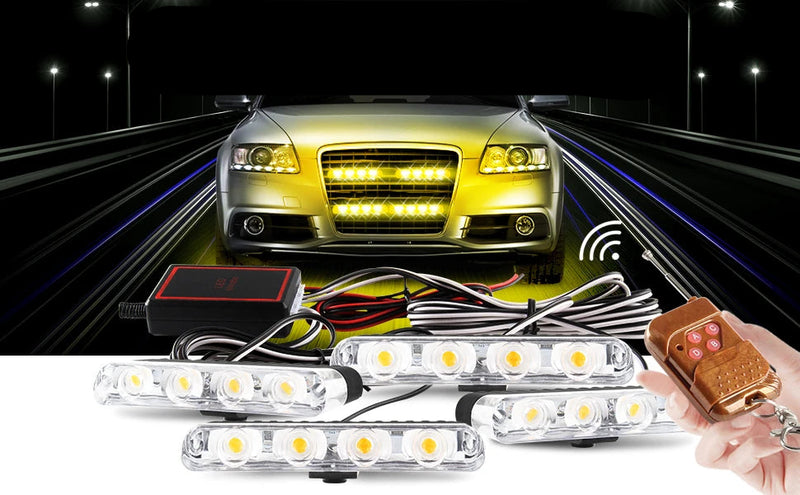 Luzes  de Led Estroboscópicas vermelho azul 12V
