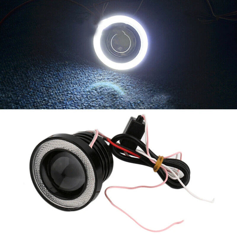 Farol de Led Angel Eyes  3.5" Universal Branco 1 Peça...