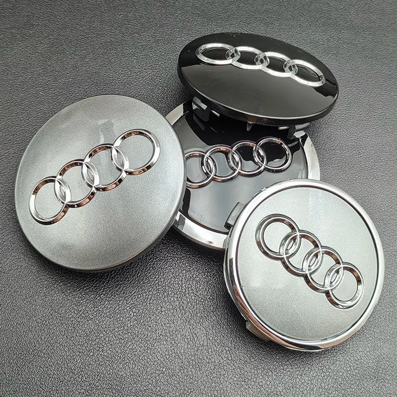 Tampas de Centro de Roda de Carro para Audi 4 Peças