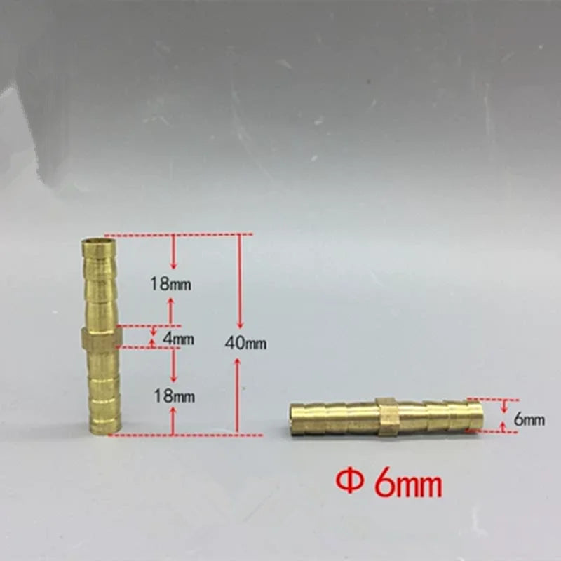 Conector Tubo de Encaixe Adaptador Cobre 4mm 5mm 6mm 8mm 10mm 12mm