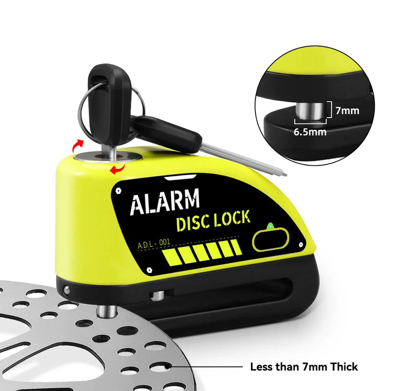 Trava de Disco a Prova D`água com Alarme Anti-Roubo de 110db
