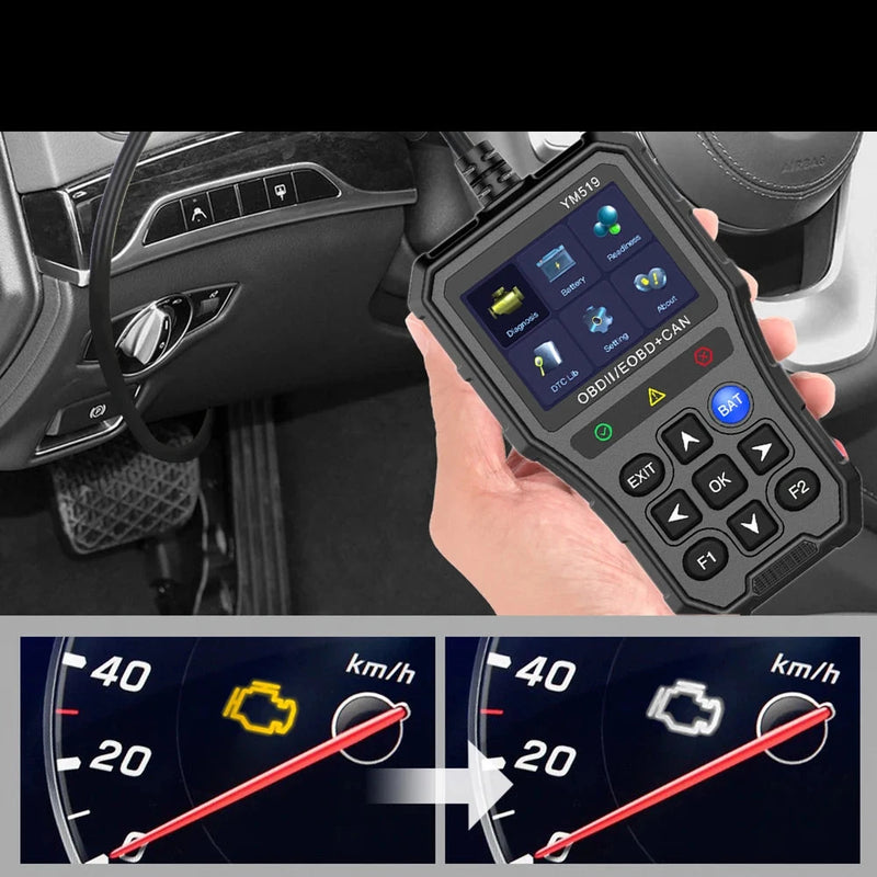 Scanner Automotivo Testador de Bateria Verificador de Sistema de Motor Leitor de Código de Falha