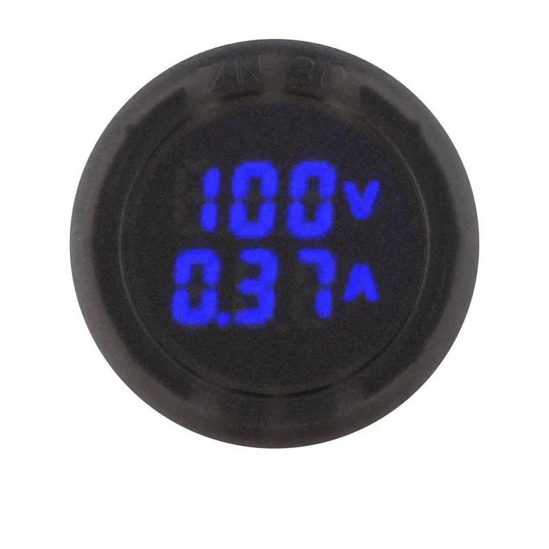 Display Digital Voltímetro Amperímetro Forma Redonda Alta Precisão DC 5V ~ 100V