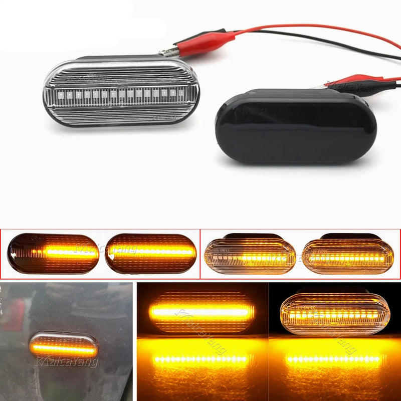 Lampadas Pisca de Led Laterais sequencial Bora Golf Passat Polo Ibiza 2 Peças Dinâmico