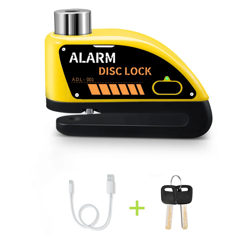 Trava de Disco a Prova D`água com Alarme Anti-Roubo de 110db