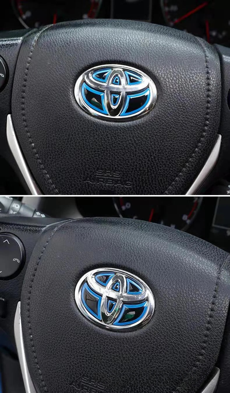Adesivo Interno de Volante de Carro com acabamento em Fibra de Carbono para Toyota