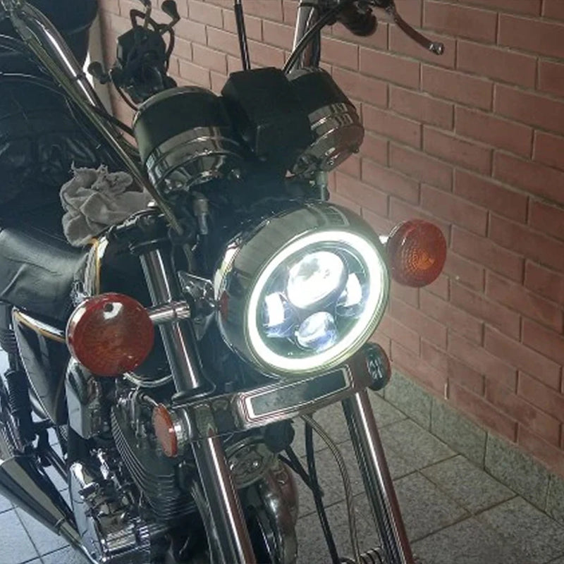 Farol universal Redondo em LED de 7 Polegadas