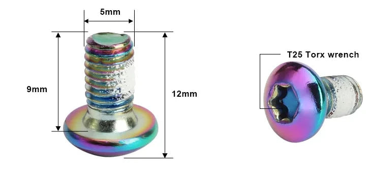 Parafusos Torx 12 peças de rotor de freio a disco etc...