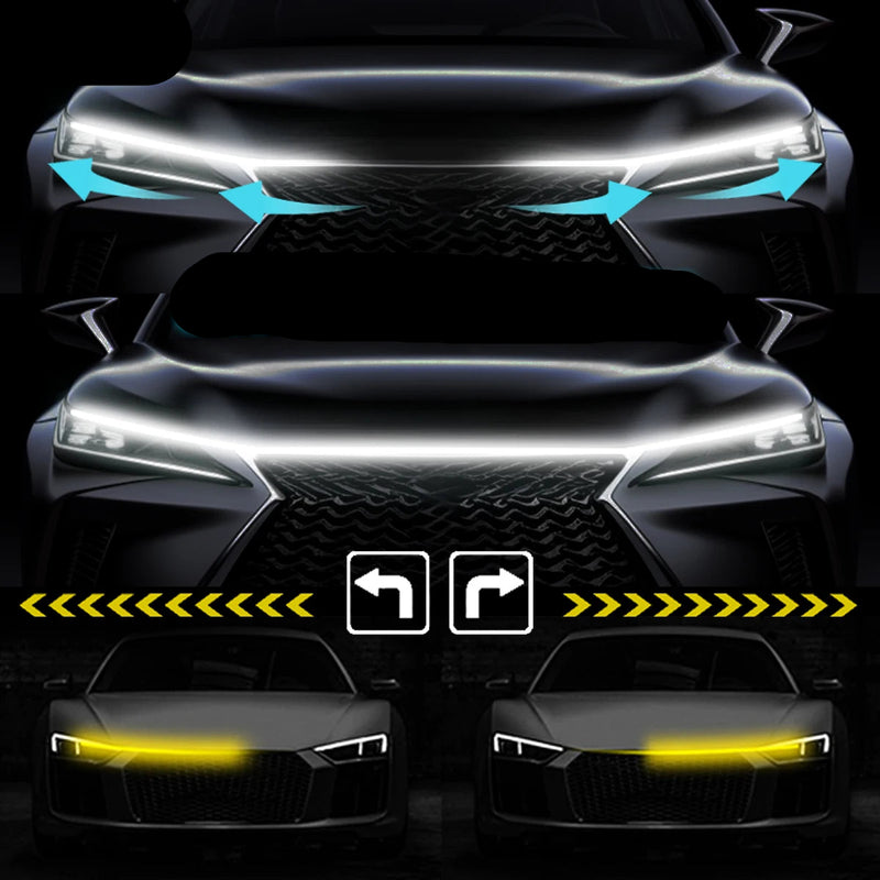 Fita de Luz Decorativa Dinâmica LED para Capô de Carro
