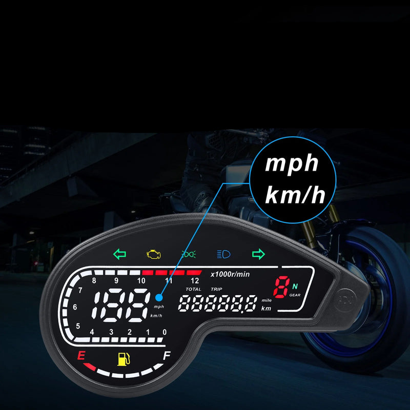 Velocímetro Painel digital Universal para Motocicletas em LED
