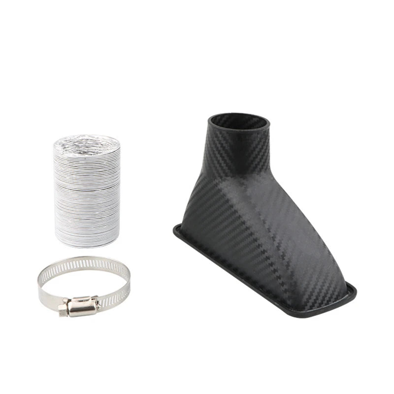 Kit Tubo de Ar Funil de Fibra de Carbono  Air Intake Pipe Inlet
