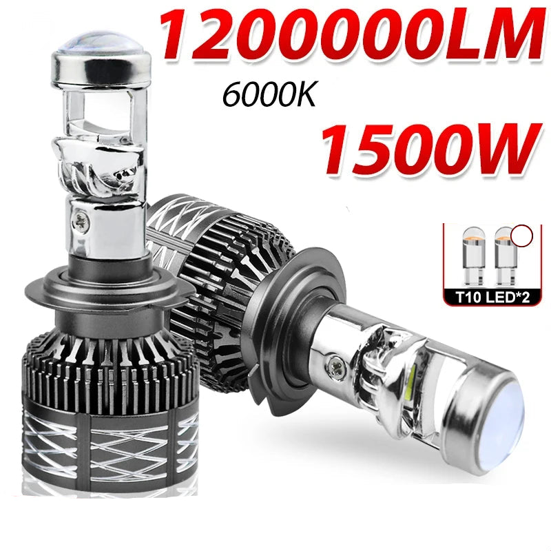 Lâmpada Led Projetor Lente Canbus Alta Potência 1.500w/par