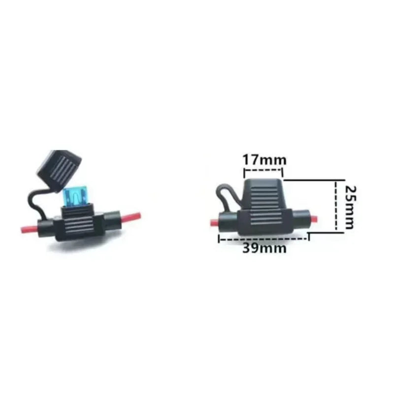 Porta-Fusível de Lâmina Mini em Linha (com Fusível) 5/10 Peças