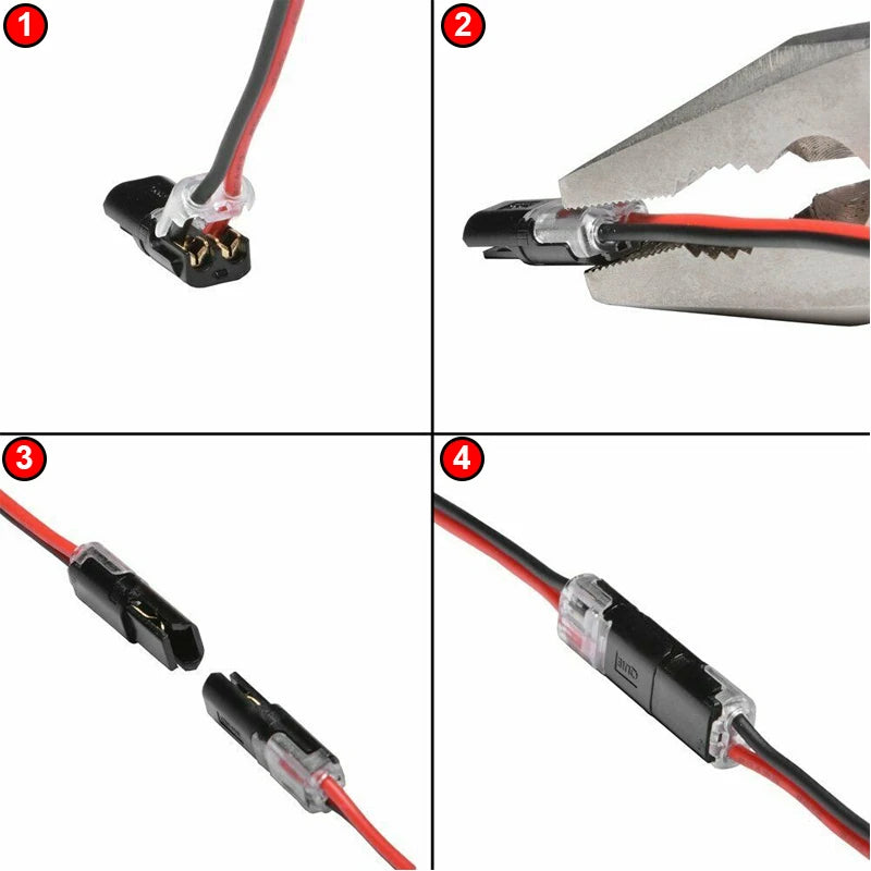 Conector de fio plugável emenda rápida.