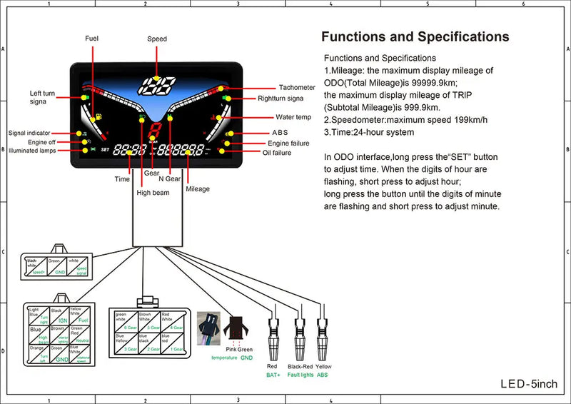 Velocimetro Painel Digital Universal GPS Multifuncional