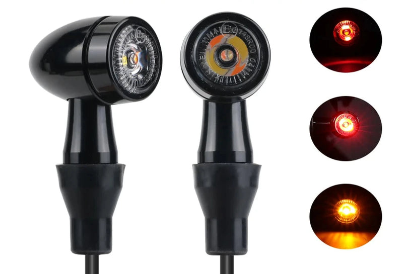 Luz de freio traseira  e Seta Retro Motocicleta