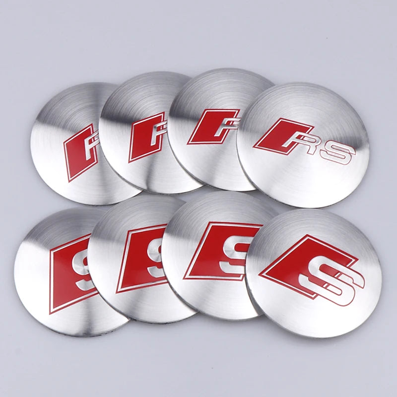 Calotas de Roda Adesivo Emblema AUDI 4 peças 56/60/65/68mm