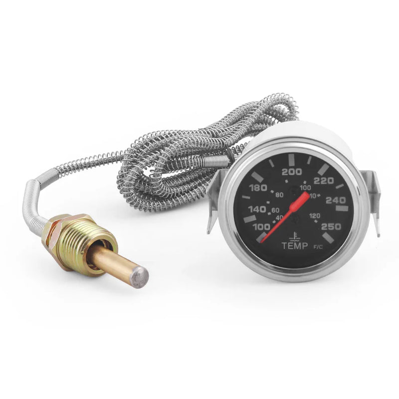 Medidor de Temperatura da Água 12V 52MM Mecânico 40-120℃/100-250℉ com Sensor NPT 1/2