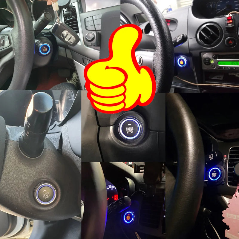 Alarme de Carro com Partida Remota, Botão de Ignição Universal Start Stop