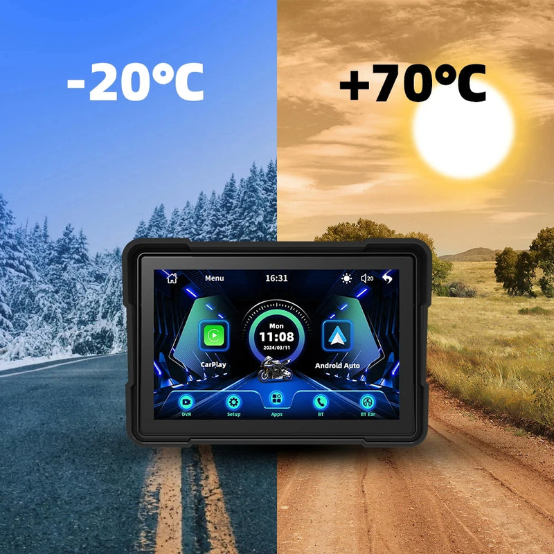 Velocimetro Painel Digital Carplay Android Prova D'Água para Motos