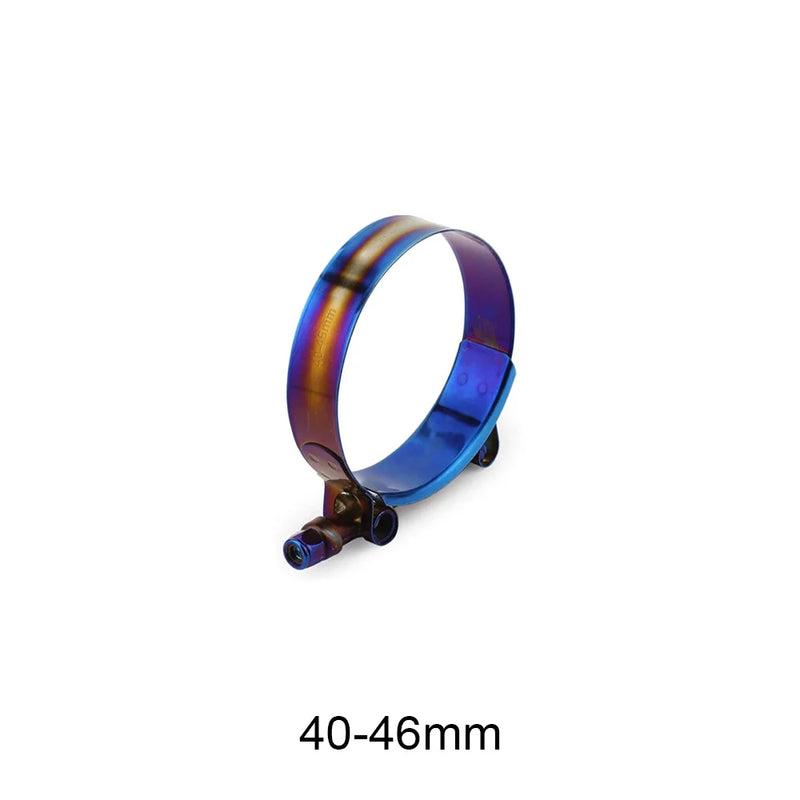 Braçadeira de mangueira universal Titânio Azul de 40 mm a 97 mm Aço inoxidável