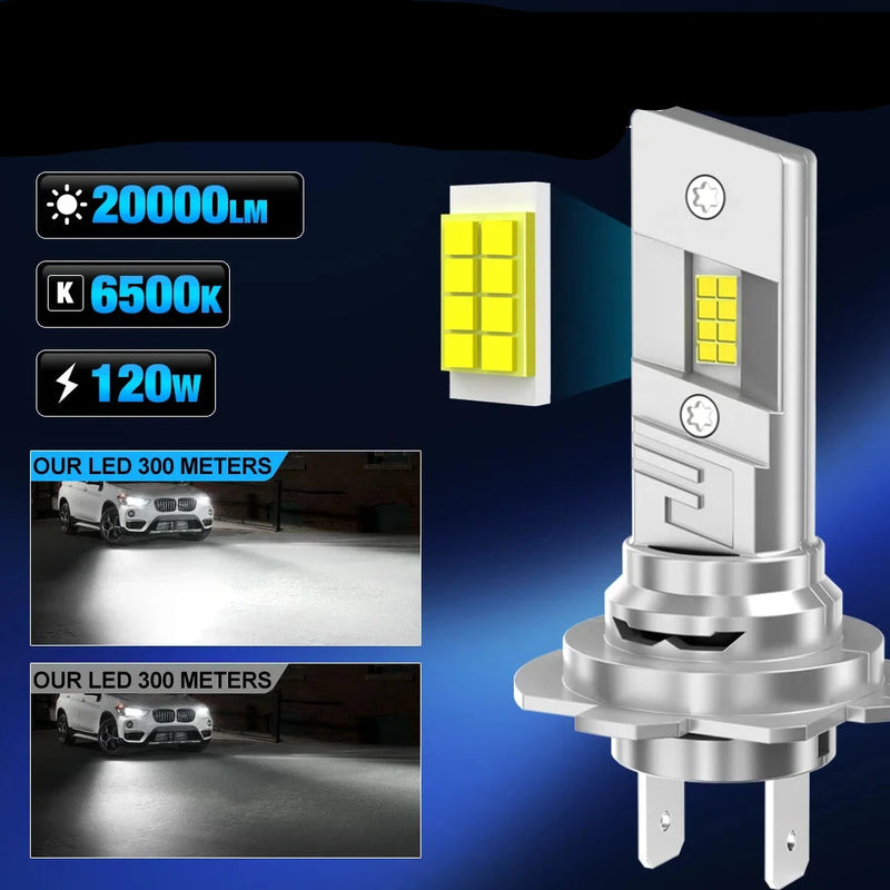 Farol Lâmpada LED  H7  Light 6500K 12V 120W