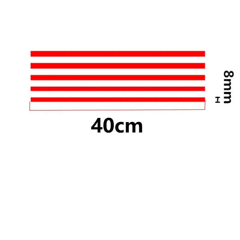 Frisos Refletivo Universal Vermelho para Carros